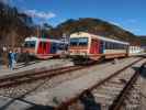 Sabine, Mama und Brigitte im Bahnhof Weissenbach an der Triesting, 356 m