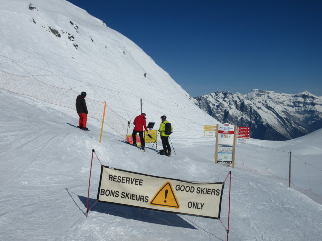 Markus auf der Abfahrtsroute 'Vallon d'Arbi' (23. März)