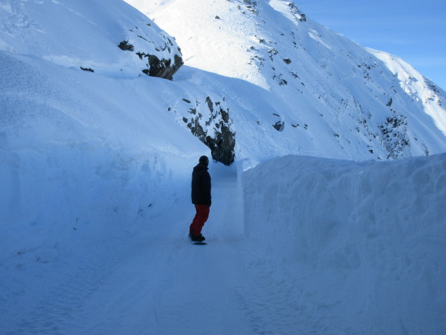 Markus auf der Abfahrtsroute 'Vallon d'Arbi' (23. März)