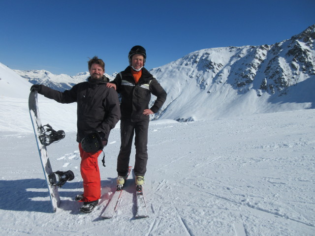 Markus und ich im Col des Mines, 2.319 m (23. März)