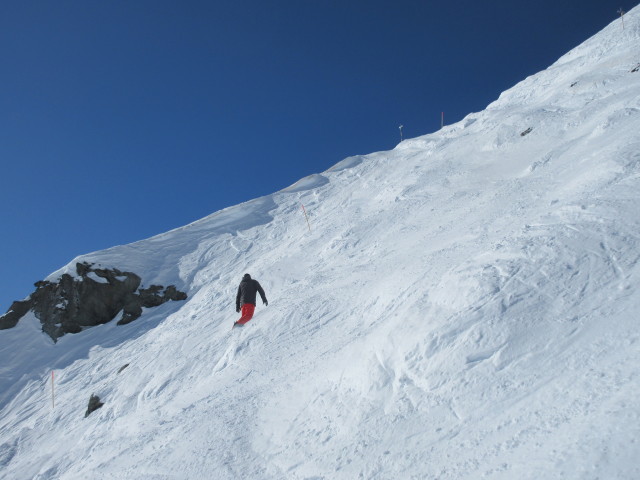 Markus auf der Abfahrtsroute 'Mont Gelé - Chaux' (24. März)