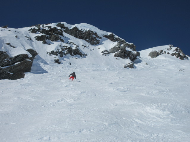Markus auf der Abfahrtsroute 'Mont Gelé - Chaux' (24. März)