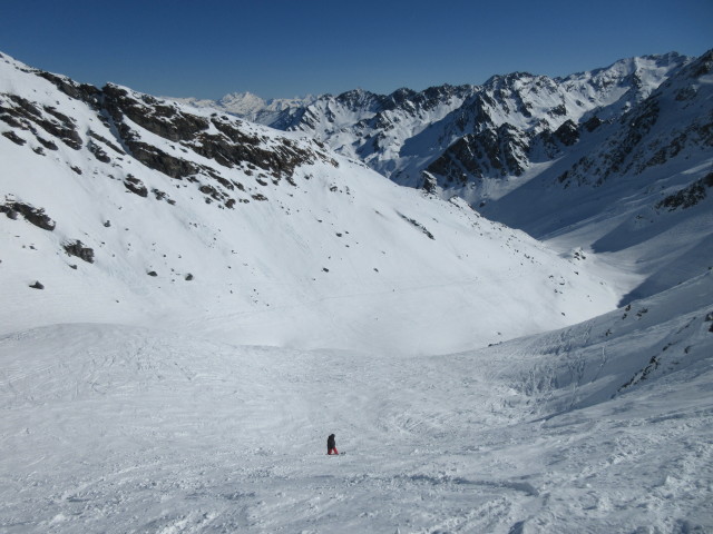 Markus neben der Abfahrtsroute 'Mont Gelé - Tortin' (24. März)
