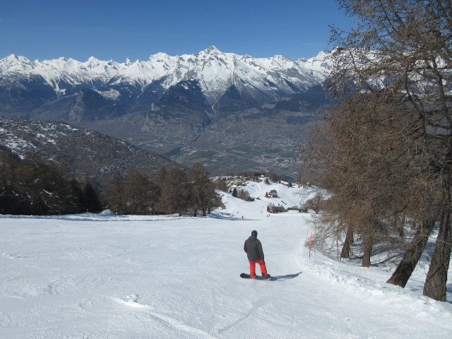 Markus auf der Piste 'Les Mayens' (24. März)