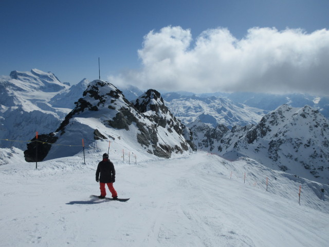 Markus auf der Piste 'Mont Fort' (25. März)