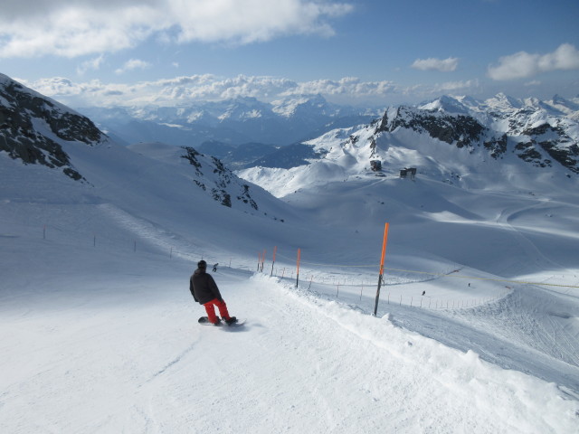 Markus auf der Piste 'Mont Fort' (25. März)