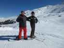 Markus und ich bei der Bergstation des Télésiège débrayable Combatseline, 2.242 m (21. März)