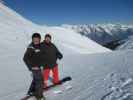 Ich und Markus auf der Abfahrtsroute 'Vallon d'Arbi' (23. März)