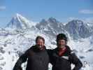 Markus und ich bei der Bergstation der Téléphérique Mont Fort, 3.307 m (25. März)