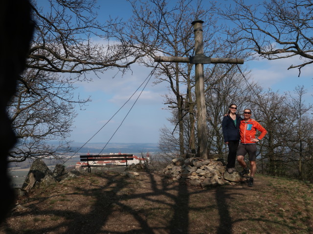 Sabine und ich am Waxenberg, 500 m