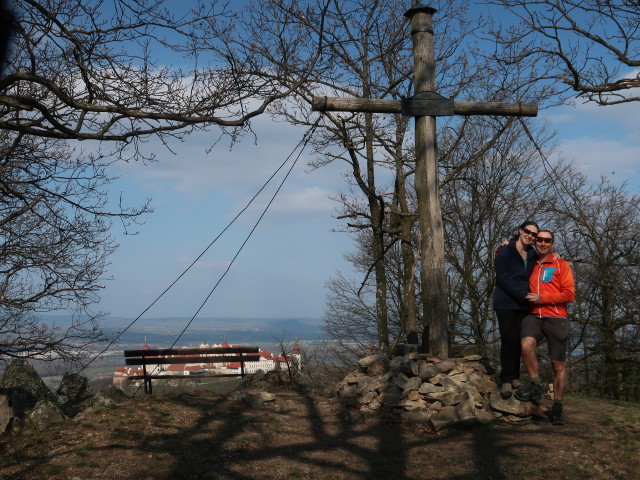 Sabine und ich am Waxenberg, 500 m