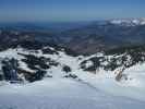 von der Bergstation der Doppelsesselbahn Hohes Licht Richtung Norden