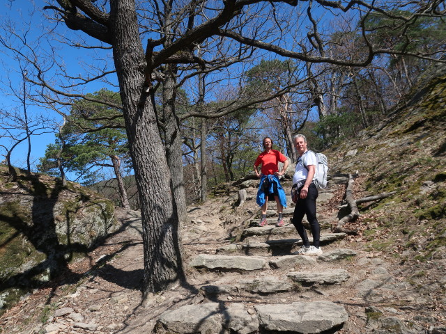J&ouml;rg und Erich zwischen Burgruine D&uuml;rnstein und Fesslh&uuml;tte
