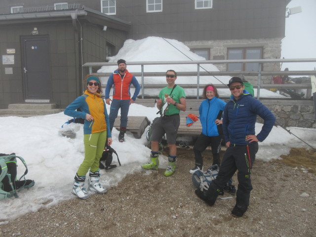 Romana, Stefan, ich, Irene und Christian bei der Fischerhütte, 2.049 m