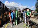 Irene, Christian, Romana, Stefan und ich im Bahnhof Puchberg am Schneeberg, 577 m