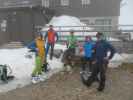 Romana, Stefan, ich, Irene und Christian bei der Fischerhütte, 2.049 m