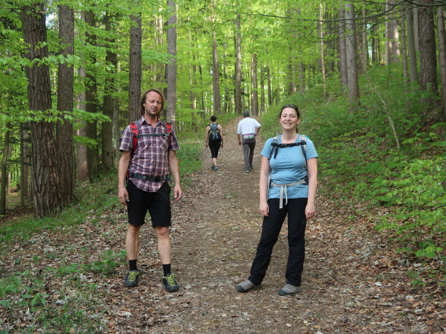 Jörg, Carmen, Erich und Sabine zwischen Pitten und Burg Grimmenstein