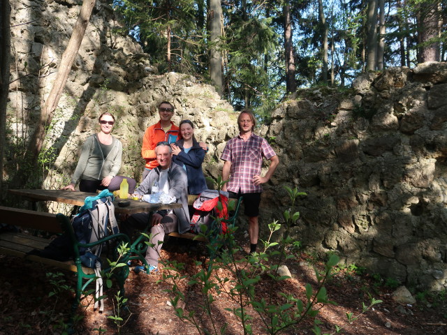 Carmen, Erich, ich, Sabine und Jörg am Kulmriegel, 758 m