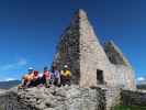 Ich, Martina, Larissa, Axel und David in der Ruine Rabenstein, 696 m