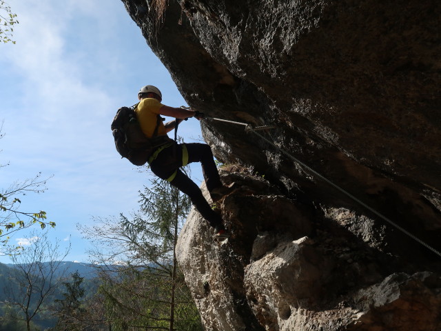 Türkenschanze-Klettersteig: David in der schwierigen Variante