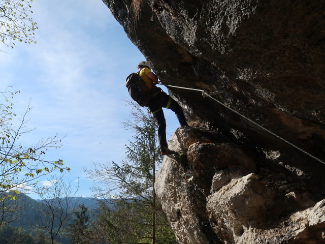 Türkenschanze-Klettersteig: David in der schwierigen Variante