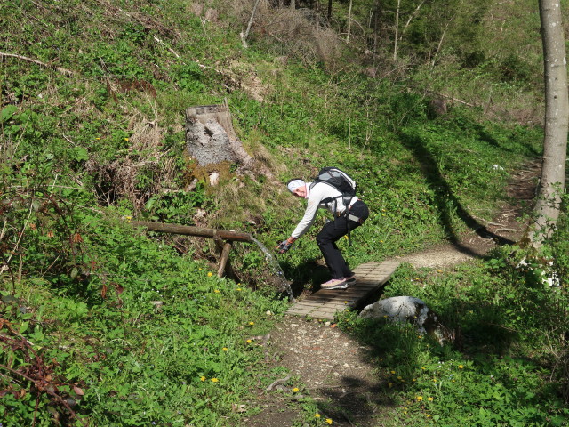 Larissa zwischen Türkenschanze-Klettersteig und Vellach