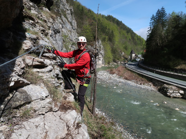 Speedy-Klettersteig: David im Einstieg