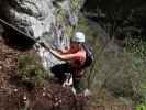 Türkenschanze-Klettersteig: Larissa in der schwierigen Variante