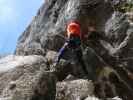 Türkenschanze-Klettersteig: Martina in der schwierigen Variante