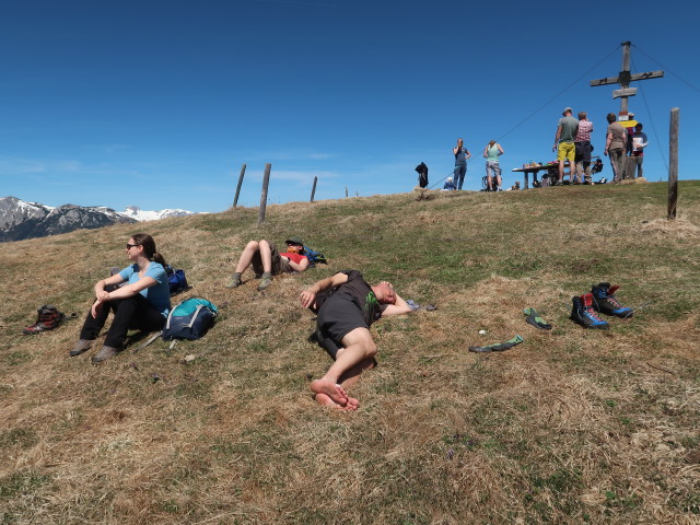 Sabine, Carmen und Frank am Thalerkogel, 1.655 m