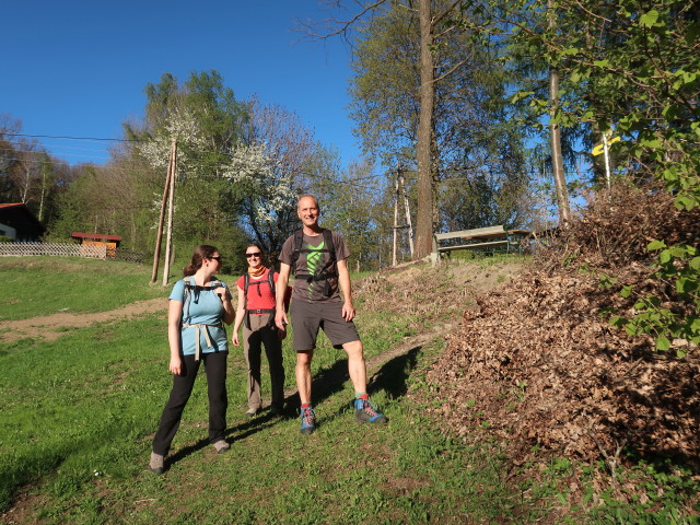 Sabine, Carmen und Frank zwischen Veitsberg und Prentgraben