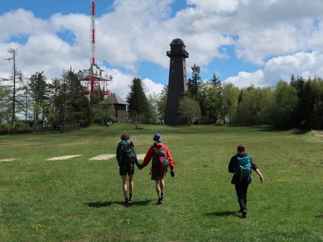 Julia, Herbert und Sabine am Burgstock, 960 m