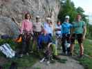 Hannelore, ich, Eric, Elisabeth, Erich, Marie-Christine und Emanuel beim Einstieg