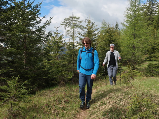 Thomas und Birgit am Erzberg-Höhenweg zwischen Lahnernock und Schwandnock