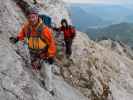 Südwandband-Klettersteig: Erich und Angela beim Einstieg (5. Juni)