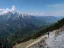 Erich zwischen Südwandband-Klettersteig und Buchsteinhaus (5. Juni)