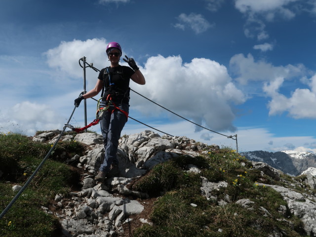 Däumling-Klettersteig: Birgit am Däumling