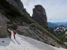 Däumling-Klettersteig: Birgit und Thomas zwischen Einstieg und erster Seilbrücke