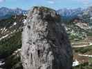 Däumling-Klettersteig: Birgit auf der Nepalbrücke