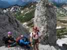 Däumling-Klettersteig: Birgit, Thomas und ich nach der Nepalbrücke