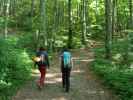 Hannelore und Sabine zwischen Holzschlag und Couloir-Stiege