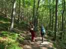 Hannelore und Sabine zwischen Holzschlag und Couloir-Stiege