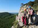 Couloir-Stiege: Hannelore und Sabine beim Ausstieg