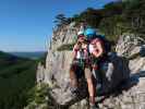 Couloir-Stiege: Ich und Sabine beim Ausstieg