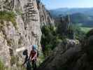 Matterhorn-Stiege: Sabine im Ausstieg