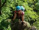 Matterhorn-Stiege: Sabine im Einstieg