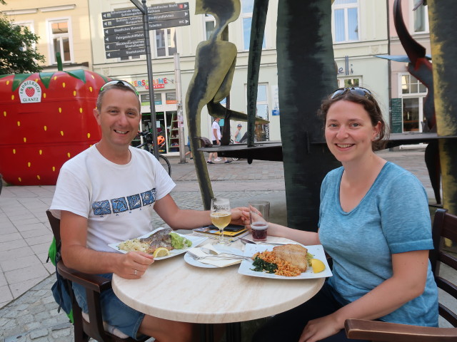 Ich und Sabine im Restaurant Lukas in Schwerin (20. Juni)