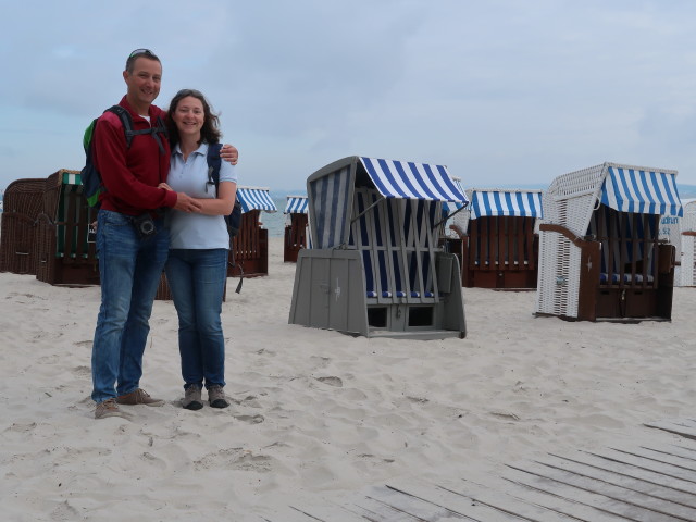 Ich und Sabine am Binzer Strand (24. Juni)