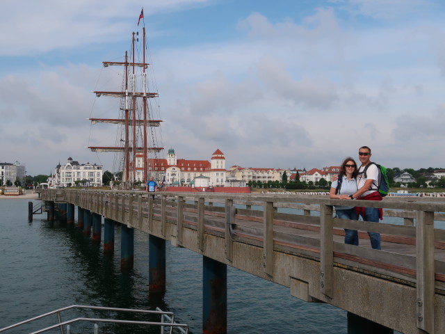 Sabine und ich auf der Seebrücke Binz (24. Juni)