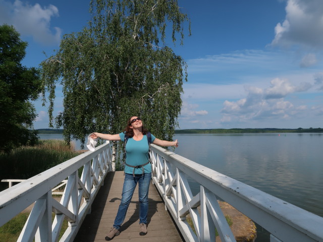 Sabine auf der Weißen Brücke in Neustrelitz (26. Juni)